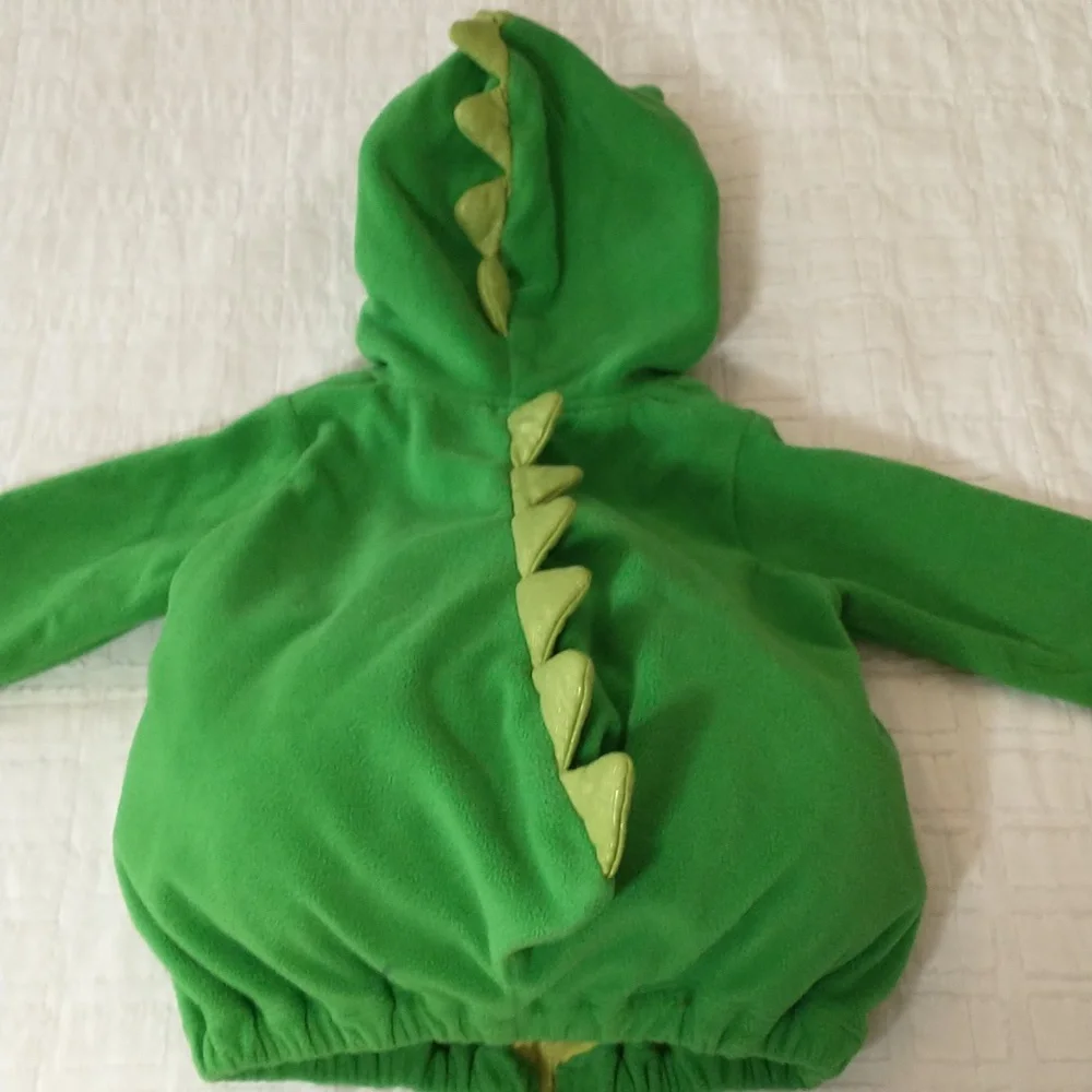 Dragon Halloween Costume, Carter's Size 12 Months, Fleece Hoodie Zip Up - Picture 6 of 6